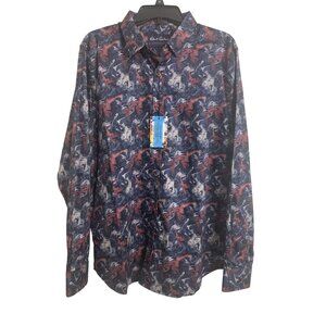 NWT Robert Graham Casella XL Tailored Fit Retro Shirt